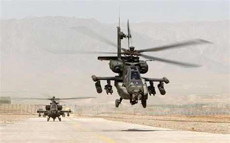 Boeing AH Apache Helicopters Military Aircraft Desert Wallpapers
