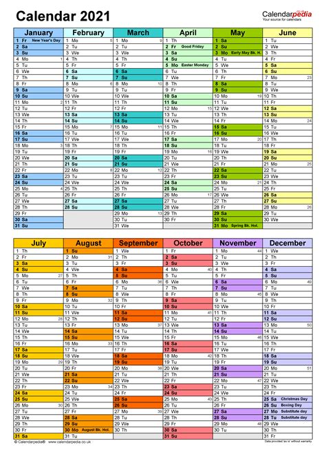 Free 2021 excel calendars templates. Calendar 2021 (UK) - free printable Microsoft Excel templates