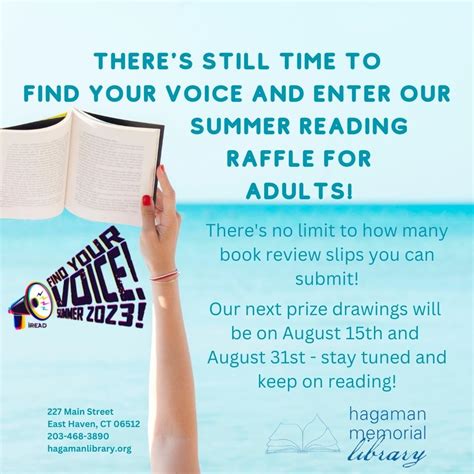 Find Your Voice Enter The Librarys Summer Reading Raffle Hagaman