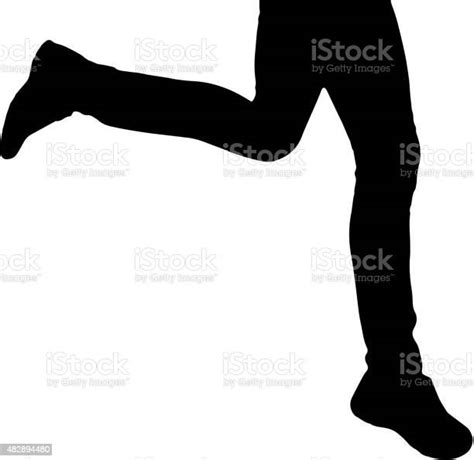 Vector Silhouette Of Female Feet Stock Illustration Download Image