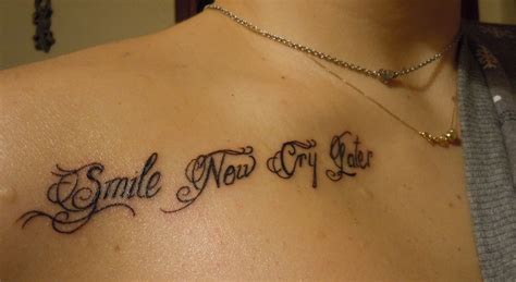 Check spelling or type a new query. Smile now cry later | Inspirational tattoos, Tattoos, Tattoo quotes