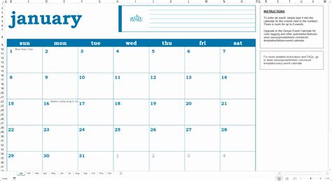 10 Planning Calendar Template Excel Excel Templates Excel Templates