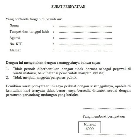 Contoh surat pernyataan kerja adalah sebuah surat mengenai kesanggupan seorang karyawan untuk bekerja dalam kondisi tertentu. Lowongan Kementerian ATR/BPN Kanwil Sumatera Utara