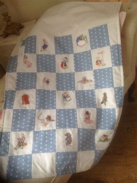 Hand Made Beatrix Potter Peter Rabbit And Friends Story Blanket