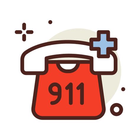 911 전화 무료 연락개 아이콘