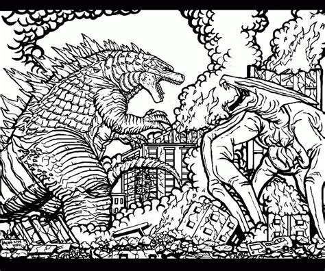 Godzilla Coloring Pages To Print 101 Coloring