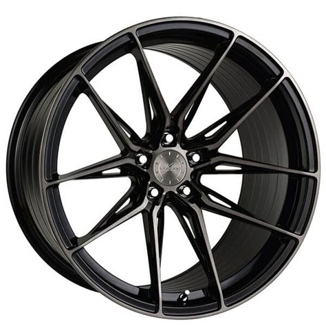 20 Staggered Vertini Wheels Rfs18 Brushed Dual Black Flow Formed Rims