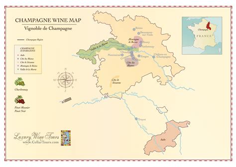 Champagne Region France Map World Of Light Map