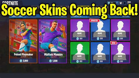 Epic has also announced via the fortnite twitter account that the fortnitemares 6.20 update will be available we're not sure what this revolver has to do with fortnitemares, but we can't wait to find out. SOCCER SKINS RETURNING in Fortnite! SOCCER SKINS COMING ...