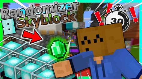 Building My First Beacons In Randomizer Skyblock Youtube