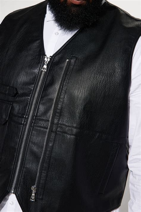 don t collide faux leather vest black fashion nova mens jackets