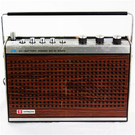 Hitachi Kh 1037 Transistor Radio Vintage Wooden Veneer Finish