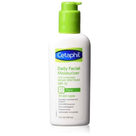 Cetaphil Daily Facial Moisturizer With Sunscreen 15 Spf 4 Ounce