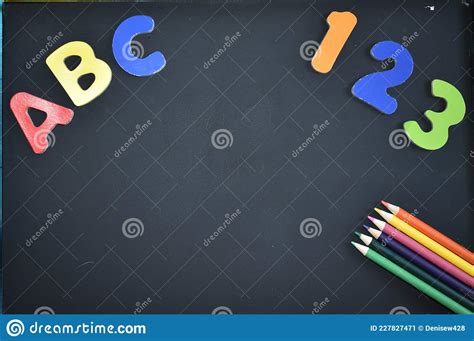 Ad Space On A Chalkboard With Abc And 123 Back To School Background