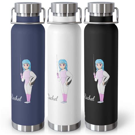 Anime Fencing Girl Water Bottle Personalized Fencers T