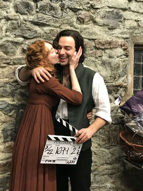 more poldark s5 wrap photos video and lovely message from eleanor tomlinson aidan turner news