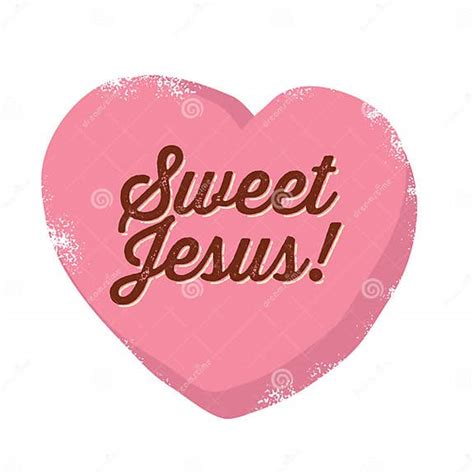 Vintage Christian Design Sweet Jesus Stock Vector Illustration Of