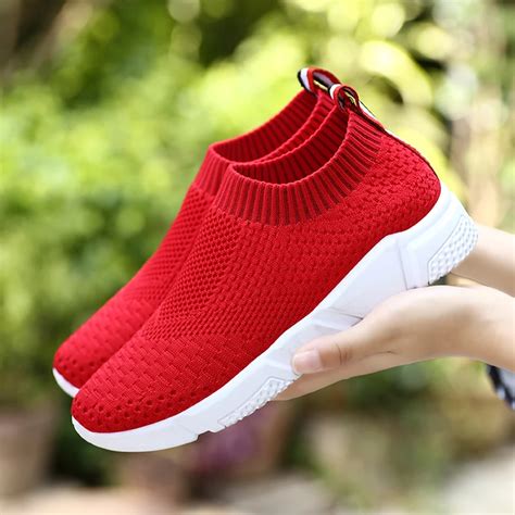 Weweya Big Size 42 Mesh Sock Shoes Women Non Slip Sneakers Woman Soft Breathable Casual Shoes