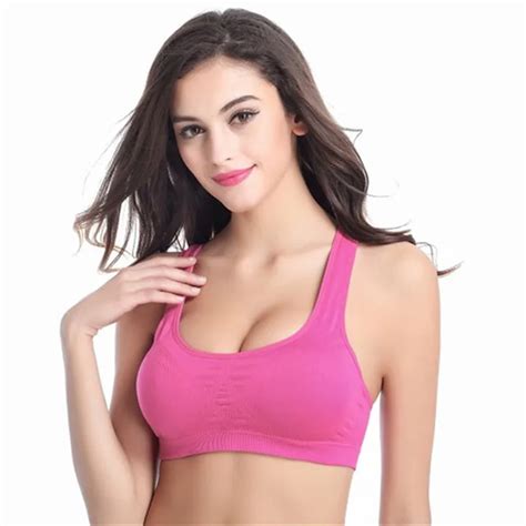 Running Vest Tops Sports Bra 2017 Women Padded Wirefree Bras Shakeproof Fitness Underwear Push