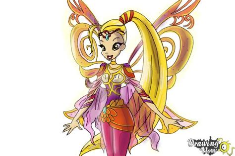 How To Draw Stella Fairy Of The Shining Sun From Winx Drawingnow