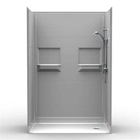 Barrier Free Shower - Five piece 60x34 - Subway Tile Look | Handicap Accessible Showers | ADA ...
