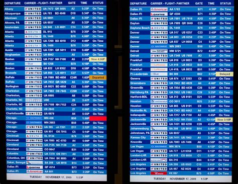 Departure And Arrival Board At Dulles Airport Washington D Flickr