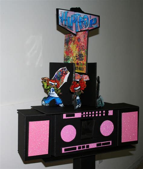 Retro 80s Centerpiece Boom Box Front Designed By Parties With Attitude