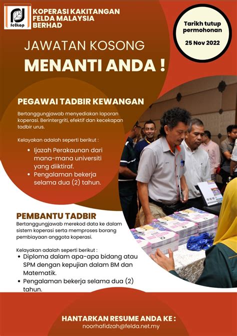 Iklan Jawatan Koperasi Kakitangan Felda Malaysia Berhad Jobs Hub