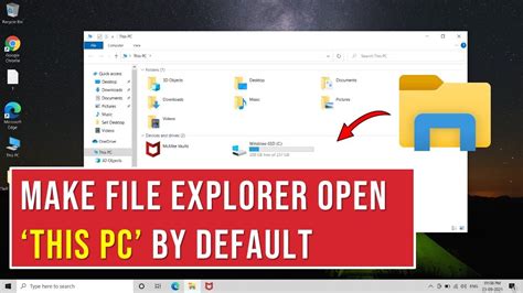 How To Make File Explorer Open This Pc Windows Youtube