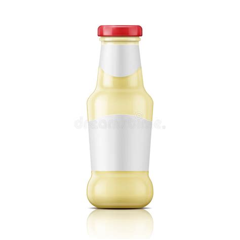 White Sauce In Glass Bottle Stock Vector Illustration Of Mayonnaise