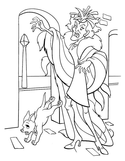 Cruella Deville Coloring Pages - Coloring Home