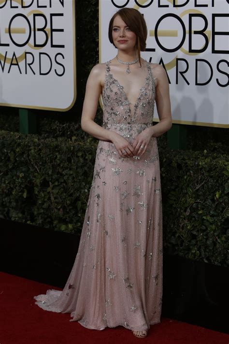 Emma Stone Sees Stars At The Golden Globes In Stunning