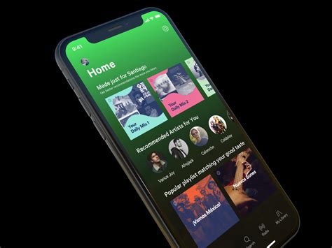Spotify Home Screen Ui Concept By Pedro Marroquin On Dribbble
