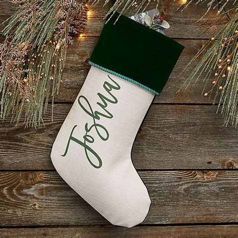 Scripty Name Personalized Christmas Stocking Bed Bath And Beyond Canada
