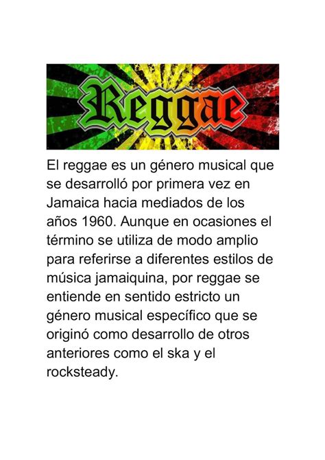 Calam O Que Es El Reggae