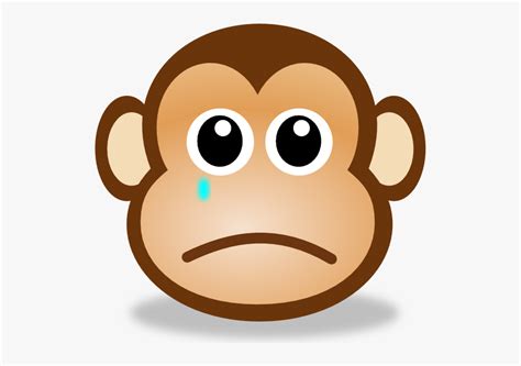 Sad Monkey Face Cartoon Free Transparent Clipart Clipartkey