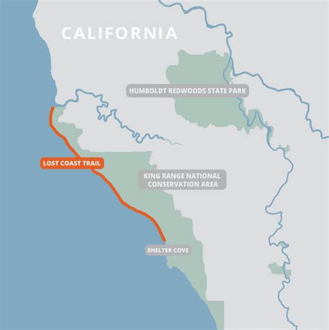 Lost Coast Trail Hiking Map Farout