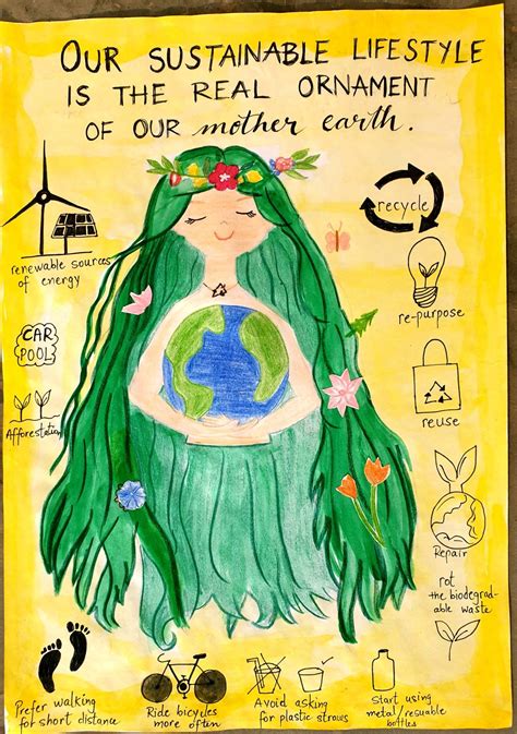 Save Earth Poster Handmade Earth Day Drawing Environmental Art Projects World Environment