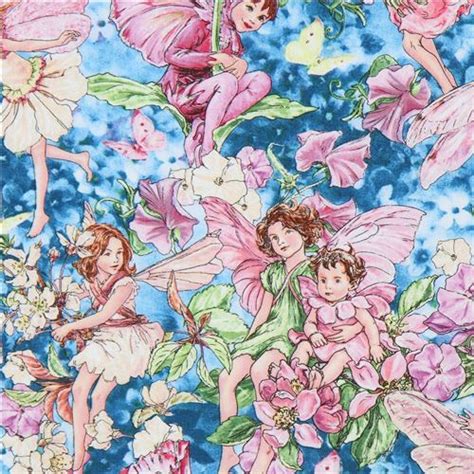 Glitter Fabric With Fairies By Michael Miller Modes4u
