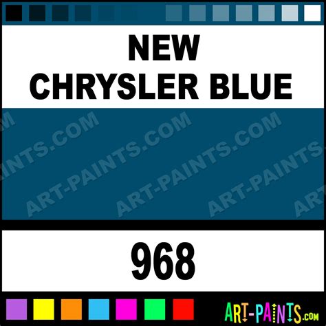 New Chrysler Blue Engine Coatings Spray Paints 968 New Chrysler