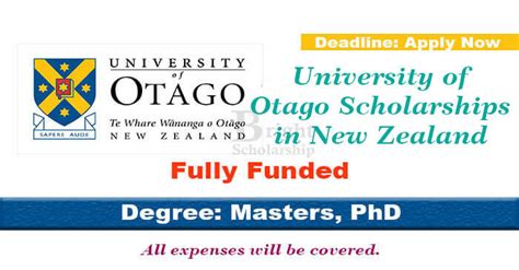 University Of Otago Scholarships 2023 24 In New Zealand Fully Funded