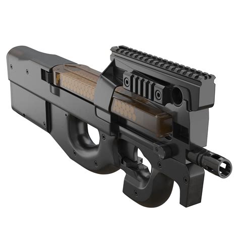 Submachine Gun Fn P90 3d Model 20 Obj Max Fbx 3ds Free3d