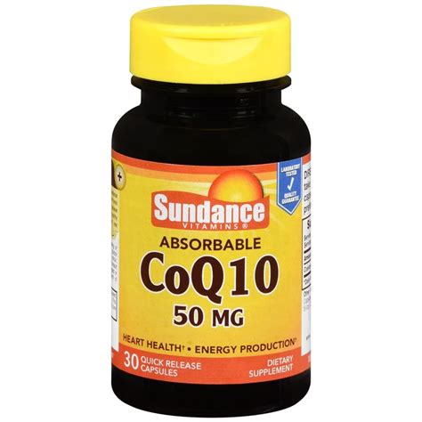Sundance Vitamins Absorbable Coq10 50mg Capsules 30 Cp Medcare
