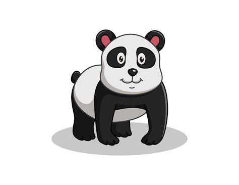 Vector Illustration Of Cute Baby Panda Cartoon Isolated On White