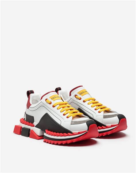 Purists can choose from more traditional styles in polished leather and soft suedes. DOLCE & GABBANA SUPER KING MULTI-COLORED SNEAKERS. # ...