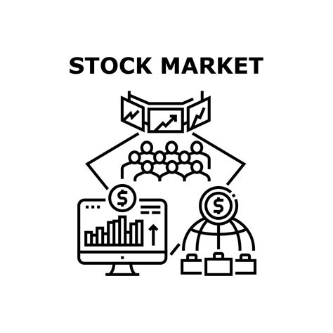 Stock Market Vector Concept Black Illustration 9948378 Vector Art At
