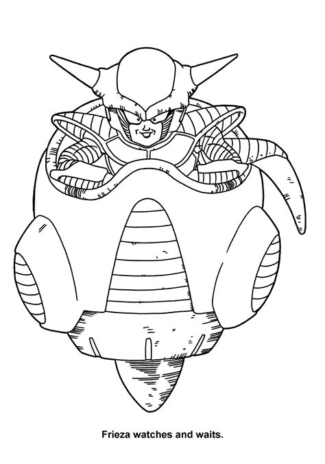 Frieza From Dragon Ball Z Coloring Page Free Printable Coloring Pages