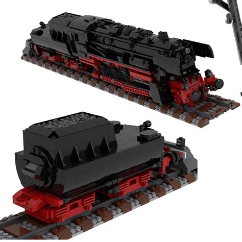 Moc German Vapour Train Engine Steam Locomotive Building Blocks Kit