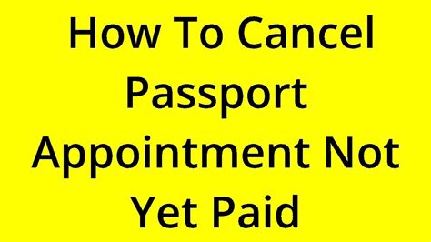 Solved How To Cancel Passport Appointment Not Yet Paid Youtube