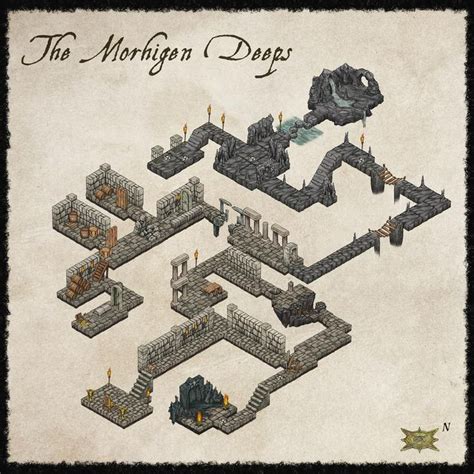 Iso Dungeon Map By Djekspek On Deviantart Dungeon Maps Fantasy Map